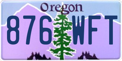 OR license plate 876WFT