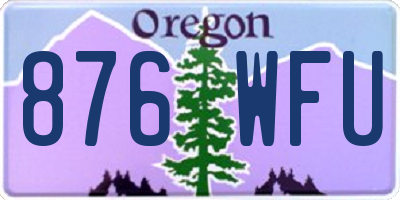 OR license plate 876WFU