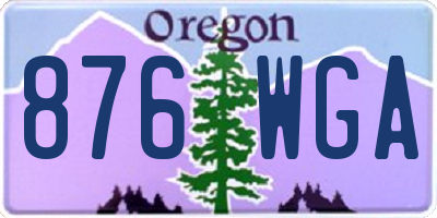 OR license plate 876WGA