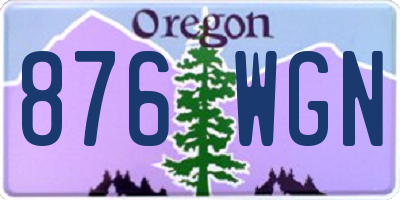 OR license plate 876WGN