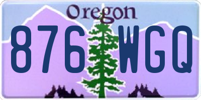 OR license plate 876WGQ