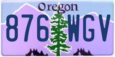 OR license plate 876WGV