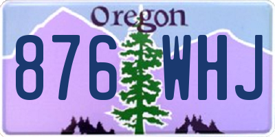 OR license plate 876WHJ