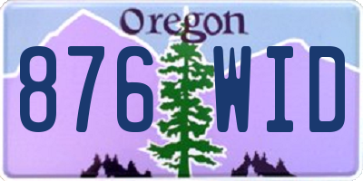 OR license plate 876WID