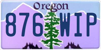 OR license plate 876WIP