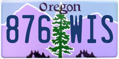 OR license plate 876WIS