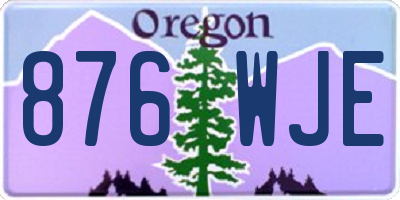 OR license plate 876WJE