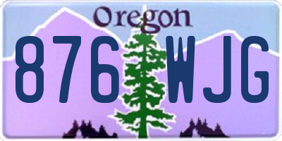 OR license plate 876WJG