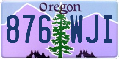 OR license plate 876WJI