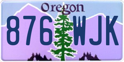 OR license plate 876WJK