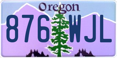 OR license plate 876WJL