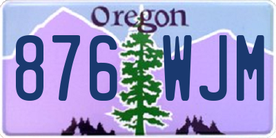 OR license plate 876WJM