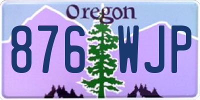 OR license plate 876WJP