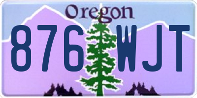 OR license plate 876WJT