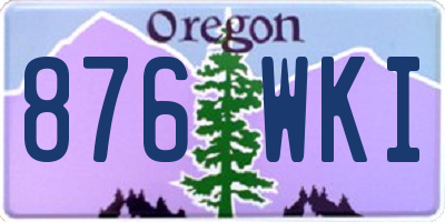 OR license plate 876WKI