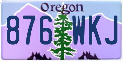 OR license plate 876WKJ