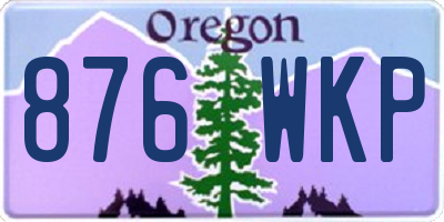 OR license plate 876WKP