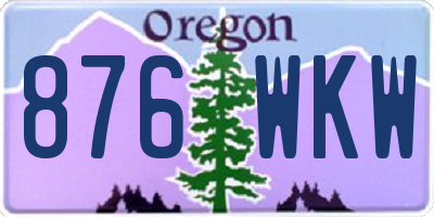 OR license plate 876WKW