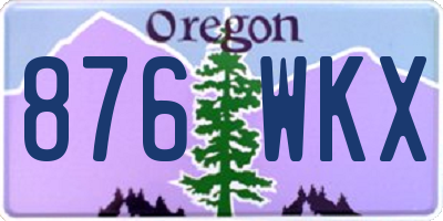 OR license plate 876WKX