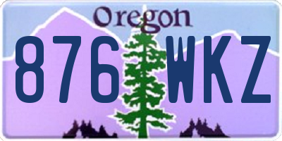 OR license plate 876WKZ