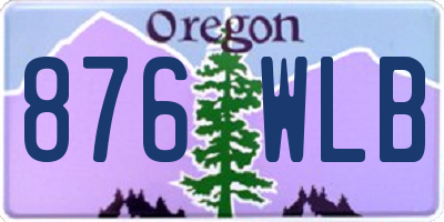 OR license plate 876WLB