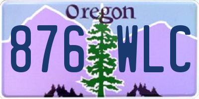 OR license plate 876WLC