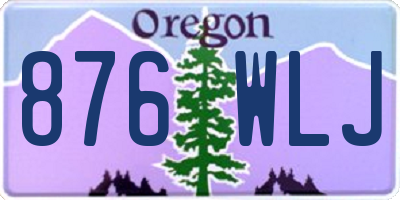 OR license plate 876WLJ