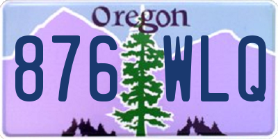 OR license plate 876WLQ