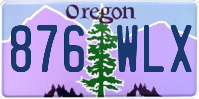 OR license plate 876WLX
