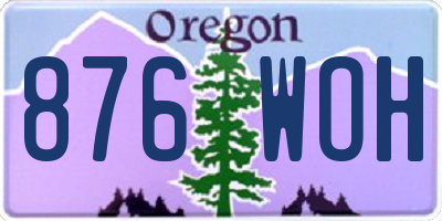 OR license plate 876WOH