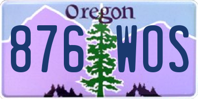 OR license plate 876WOS