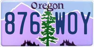 OR license plate 876WOY