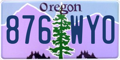 OR license plate 876WYO