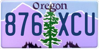 OR license plate 876XCU