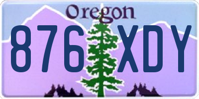 OR license plate 876XDY