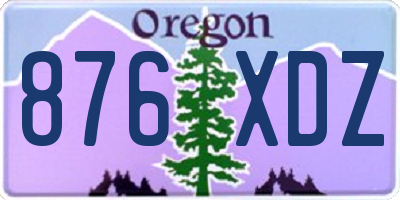 OR license plate 876XDZ