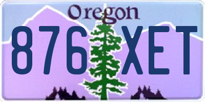 OR license plate 876XET
