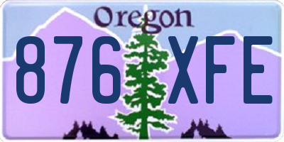 OR license plate 876XFE