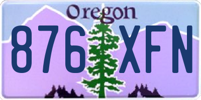 OR license plate 876XFN