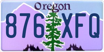 OR license plate 876XFQ