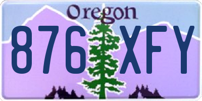 OR license plate 876XFY