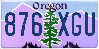 OR license plate 876XGU