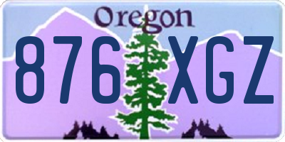 OR license plate 876XGZ