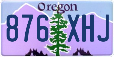 OR license plate 876XHJ