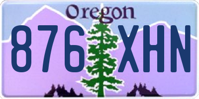 OR license plate 876XHN