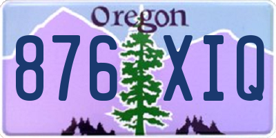 OR license plate 876XIQ
