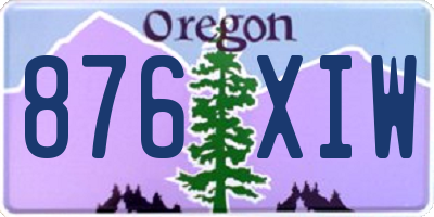 OR license plate 876XIW