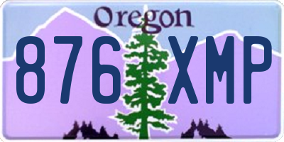 OR license plate 876XMP