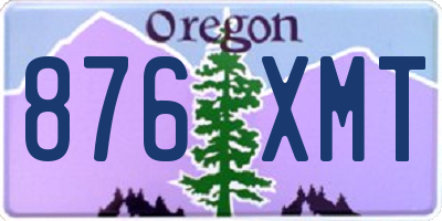 OR license plate 876XMT