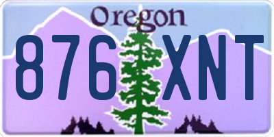 OR license plate 876XNT